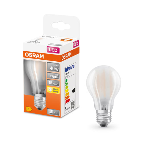 OSRAM LED Retrofit Classic A LED Lampe matt (ex 40W) 4W / 2700K Warmweiß E27-Leuchtmittel-LEDVANCE Shop