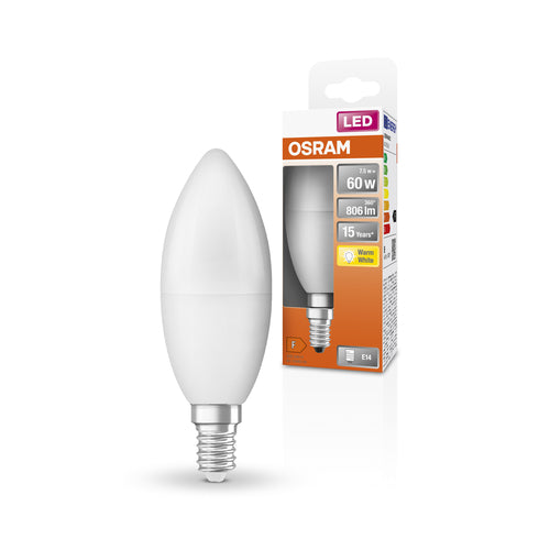 OSRAM LED Star LED Lampe Kerzenform matt (ex 60W) 7,5W / 2700K Warmweiß E14-Leuchtmittel-LEDVANCE Shop