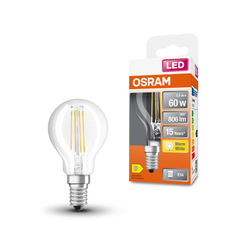 OSRAM LED Retrofit Classic P LED Lampe (ex 60W) 6,5W / 2700K Warmweiß E14-Leuchtmittel-LEDVANCE Shop