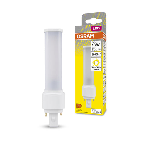 OSRAM DULUX D LED EM & AC MAINS LED-Röhre 14,8cm (ex 18W) 7W / 3000K Warmweiß G24d-2-Leuchtmittel-LEDVANCE Shop