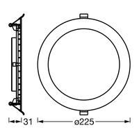LEDVANCE Wifi SUN@HOME Downlights Deckenleuchte, Ø 225mm 22W / 2200-5000K-Einbaustrahler & Spots-LEDVANCE Shop