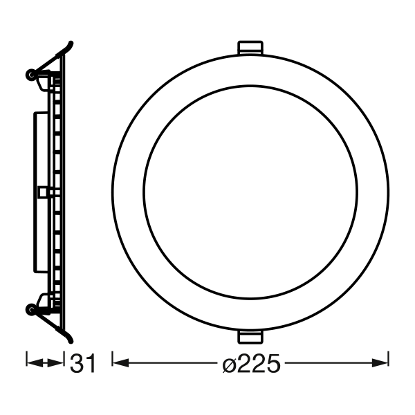 LEDVANCE Wifi SUN@HOME Downlights Deckenleuchte, Ø 225mm 22W / 2200-5000K-Einbaustrahler & Spots-LEDVANCE Shop