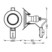 LEDVANCE Spot Einbauleuchten im 5er-Pack, Ø 80mm, inkl. 5x GU10-OSRAM Leuchtmittel (5x 2.6W), weiß, metallisches Gehäuse, IP20-Schutz-Einbaustrahler & Spots-LEDVANCE Shop