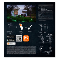 LEDVANCE SMART+ Garten Bluetooth Solar RGB Spot Gartenspieß, schwarz