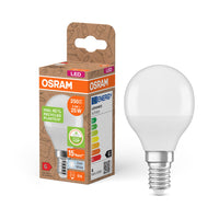 OSRAM LED Star Classic P 25 Lampe Recycled Plastic 3.3W Kaltweiß Frosted E14-Leuchtmittel-LEDVANCE Shop