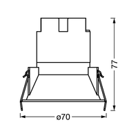 LEDVANCE SPOT TWIST Downlight, Ø 70mm, weiß, 5W, 400lm, 840 WT-Einbaustrahler & Spots-LEDVANCE Shop