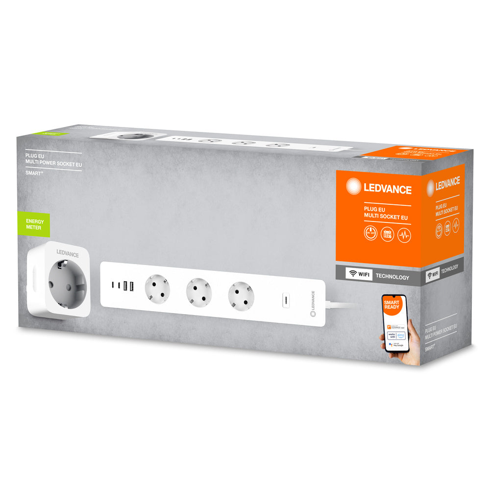 LEDVANCE Wifi SMART+ Multipower Set 3er Plug Steckdosenleiste und SMART+ Plug für Innen-Steckdosen-LEDVANCE Shop