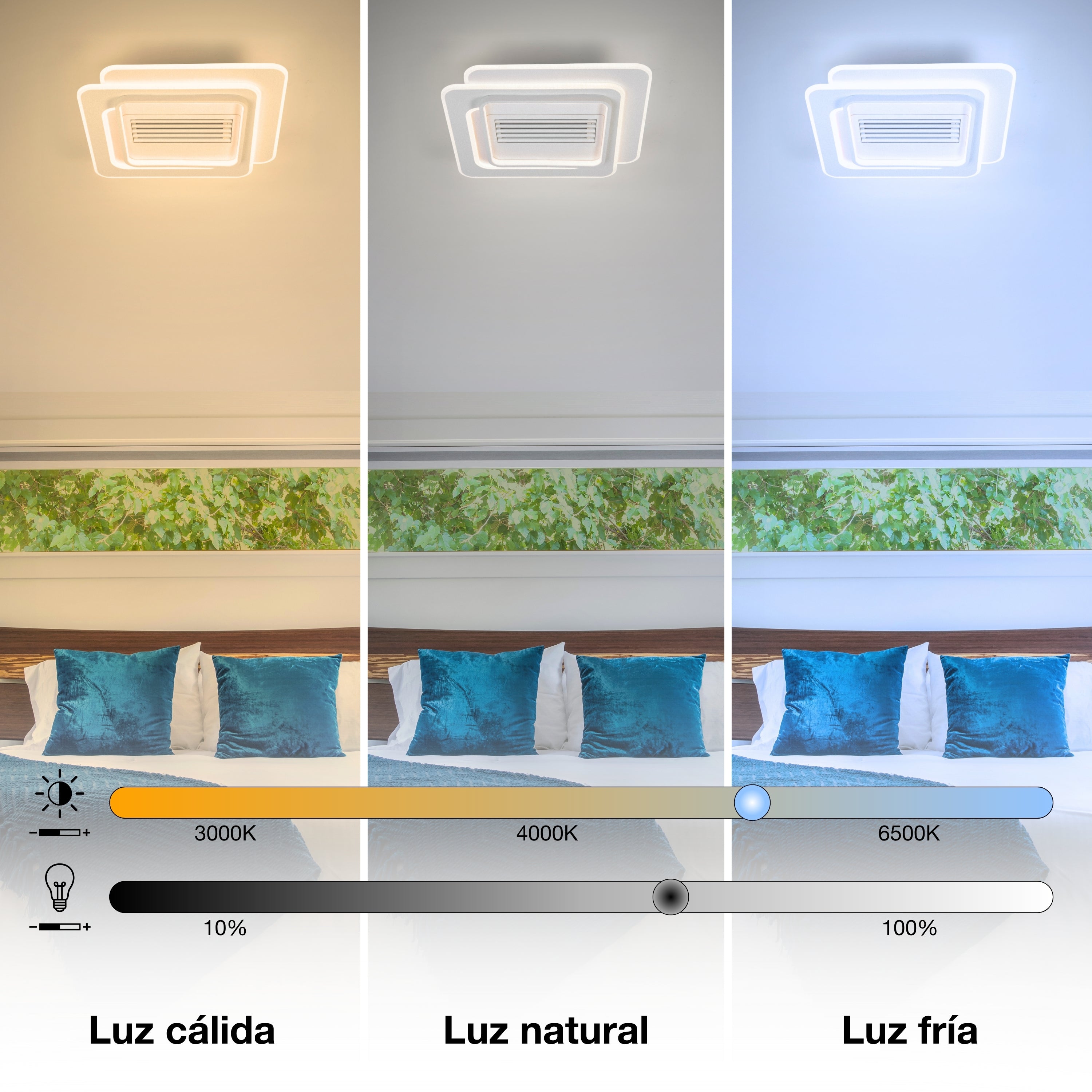 OSRAM LED Deckenventilator Square 55W CCT Weiß 3000K-6500K