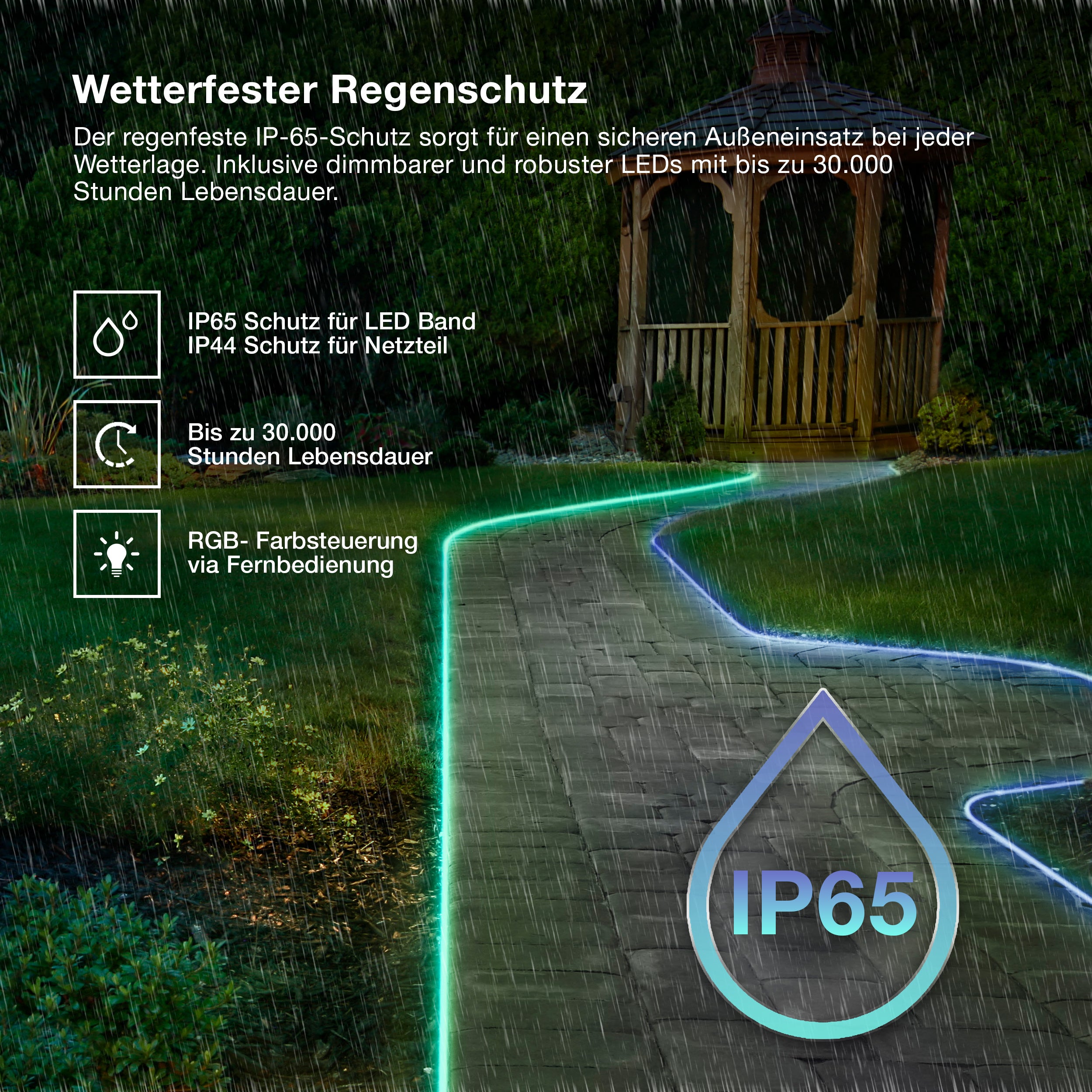 OSRAM OUTDOOR FLEX LED Streifen RGB 15M Fernbedienung