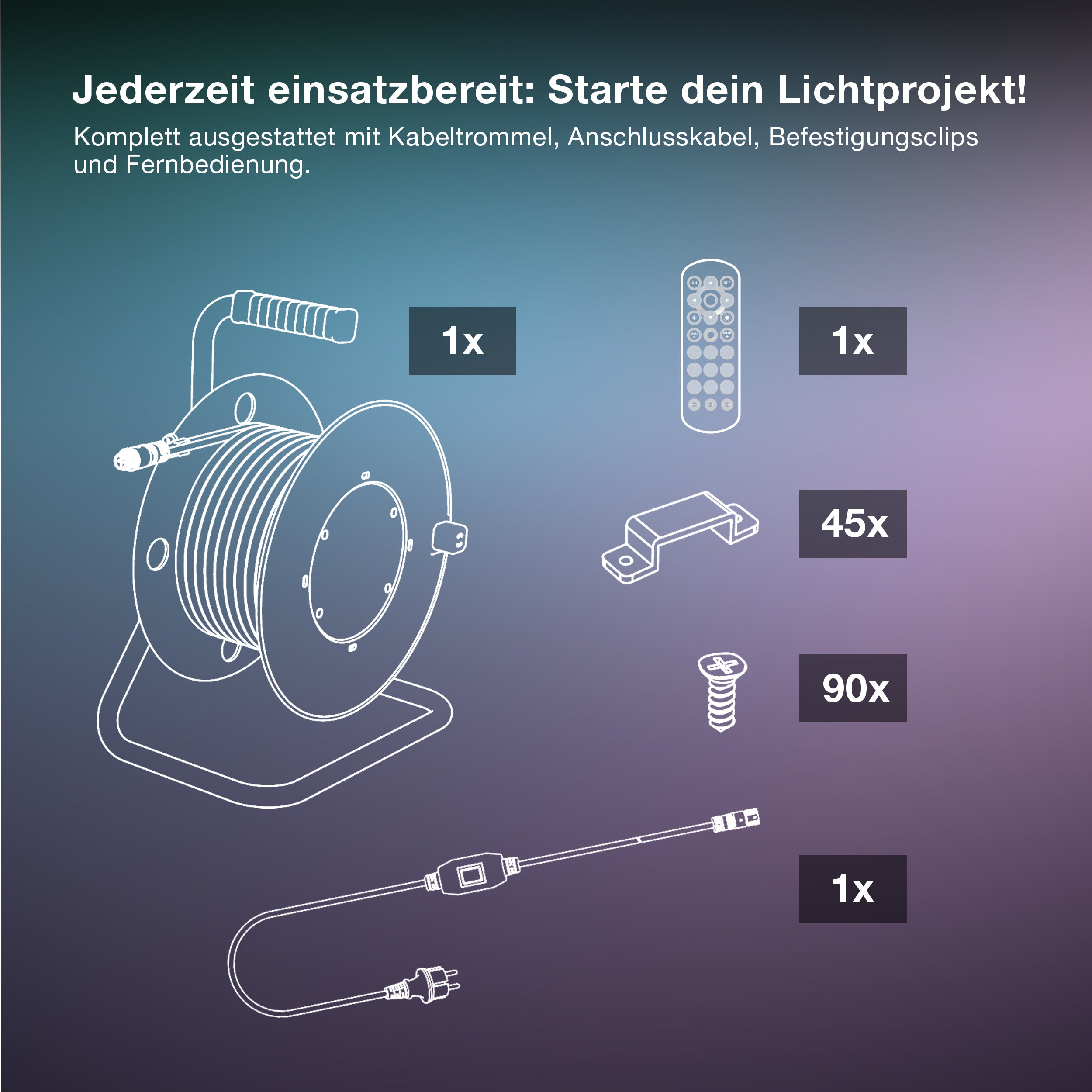 OSRAM OUTDOOR FLEX LED Streifen RGB 15M Fernbedienung
