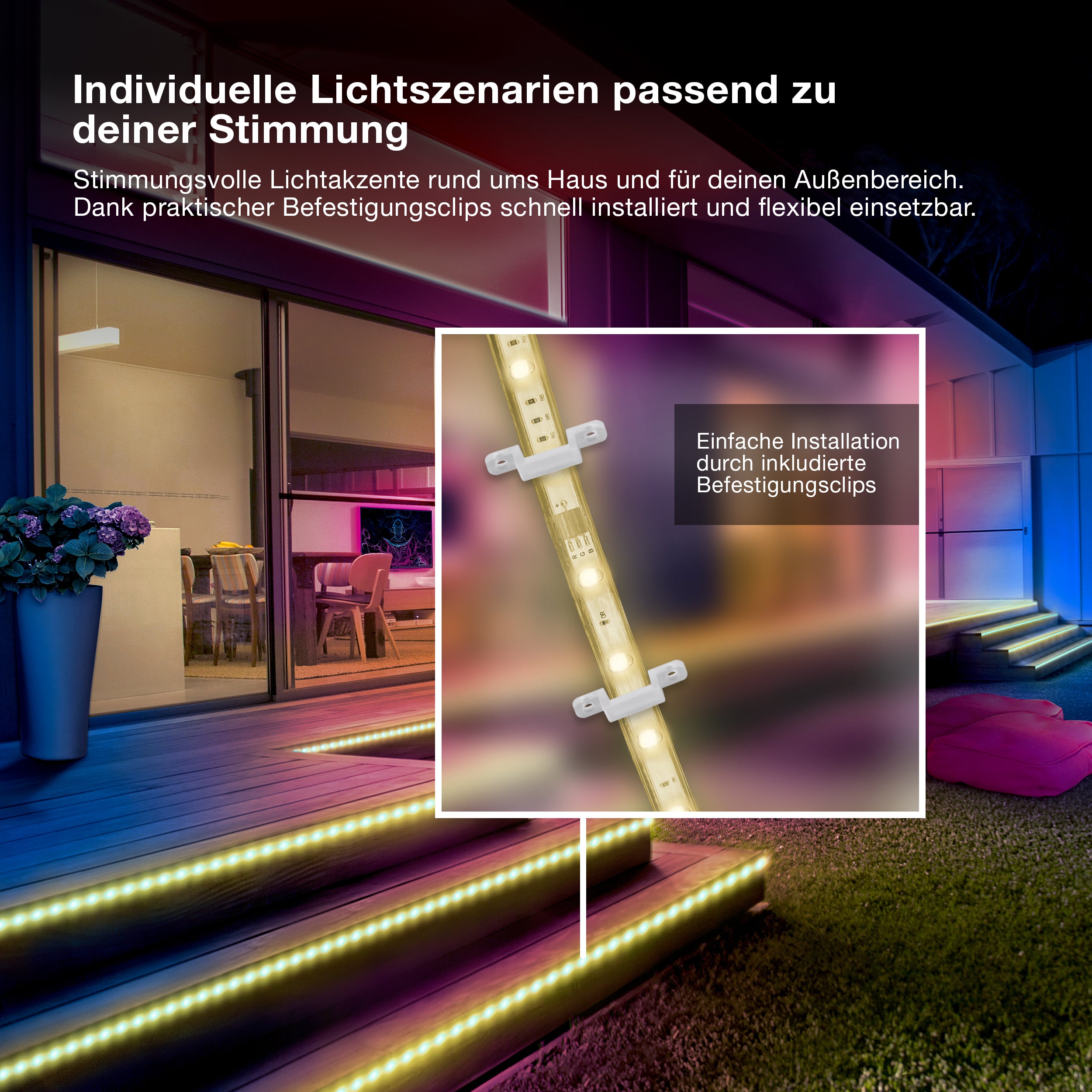 OSRAM OUTDOOR FLEX LED Streifen RGB 10M RGB Fernbedienung