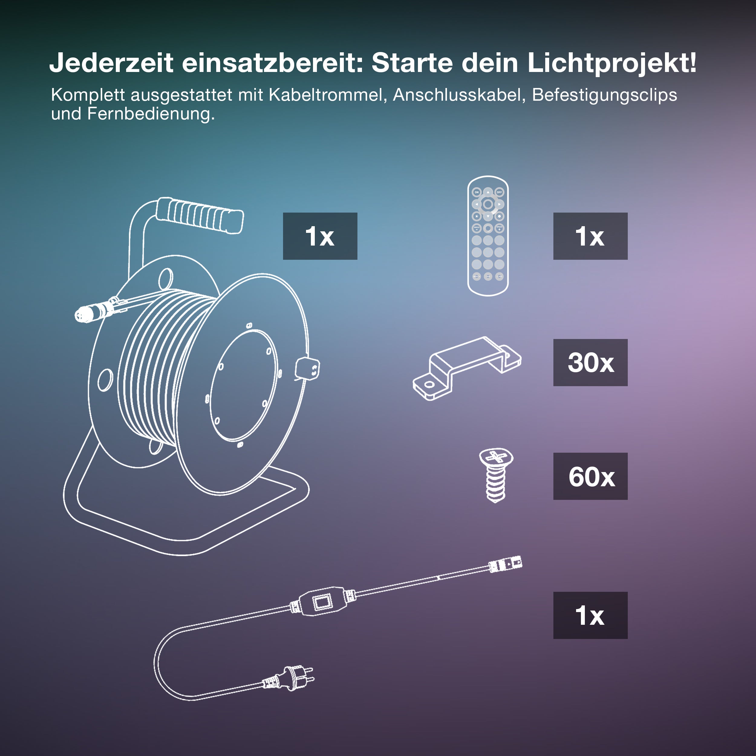 OSRAM OUTDOOR FLEX LED Streifen RGB 10M RGB Fernbedienung