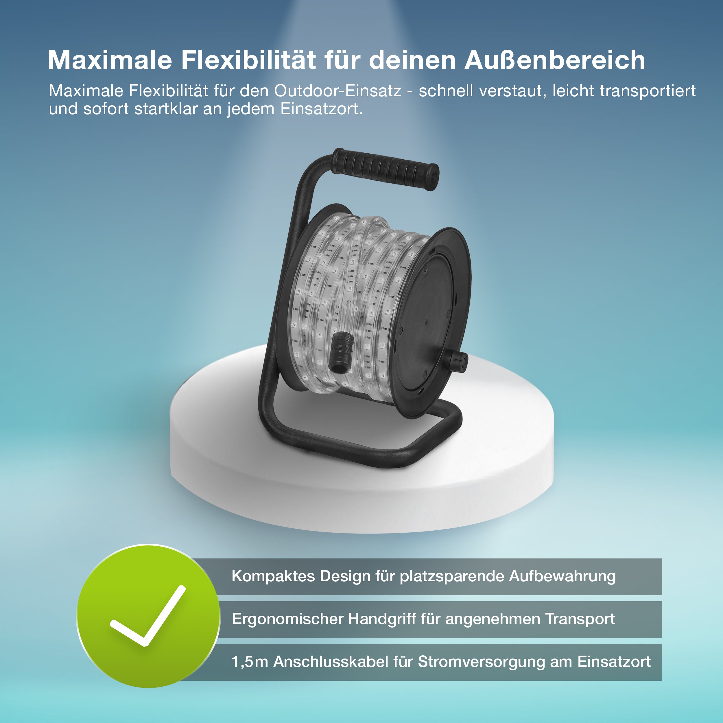 Tira LED flexible para exteriores OSRAM IP65 blanco frío 4000K 20 m IP65