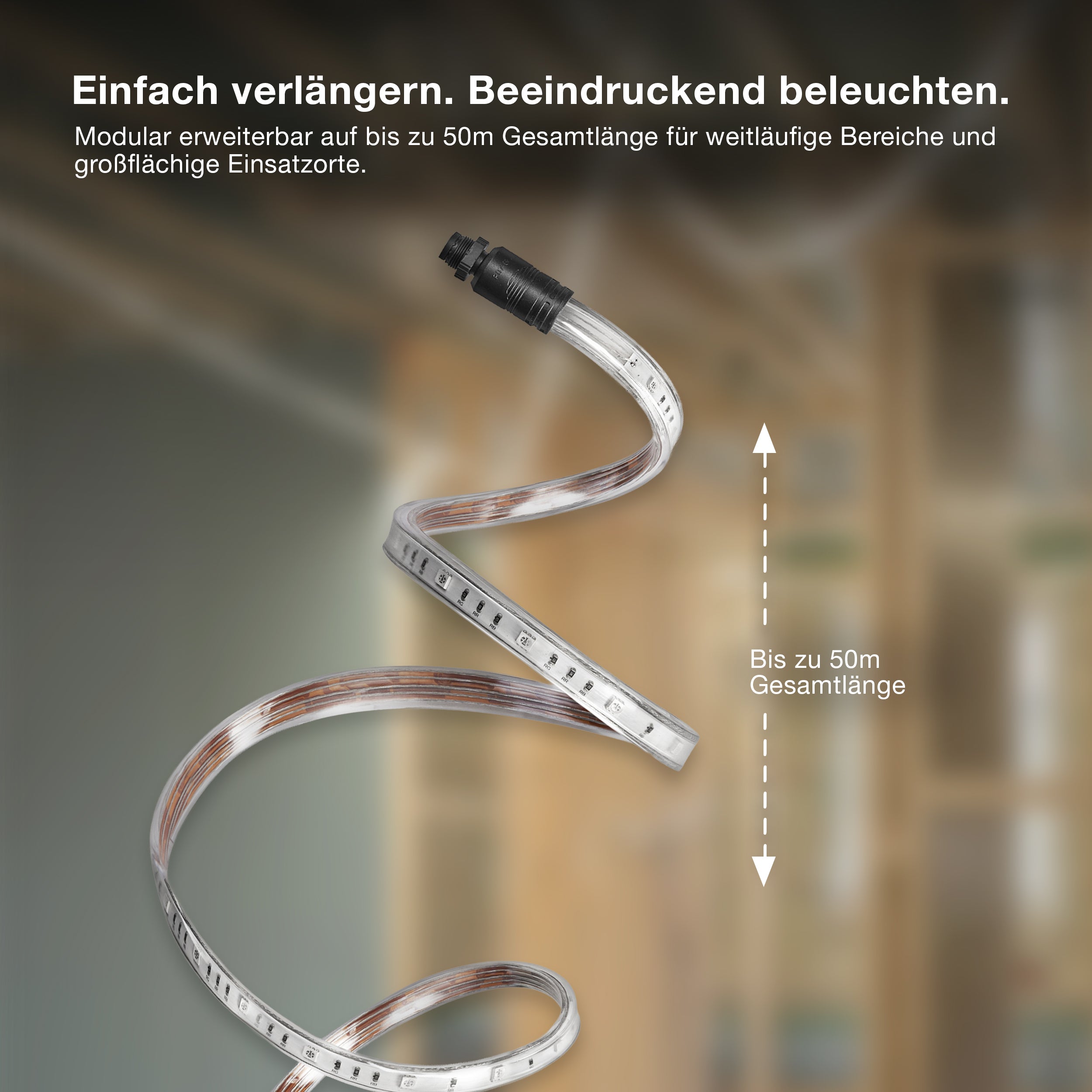 Tira LED flexible para exteriores OSRAM IP65 blanco frío 4000K 20 m IP65