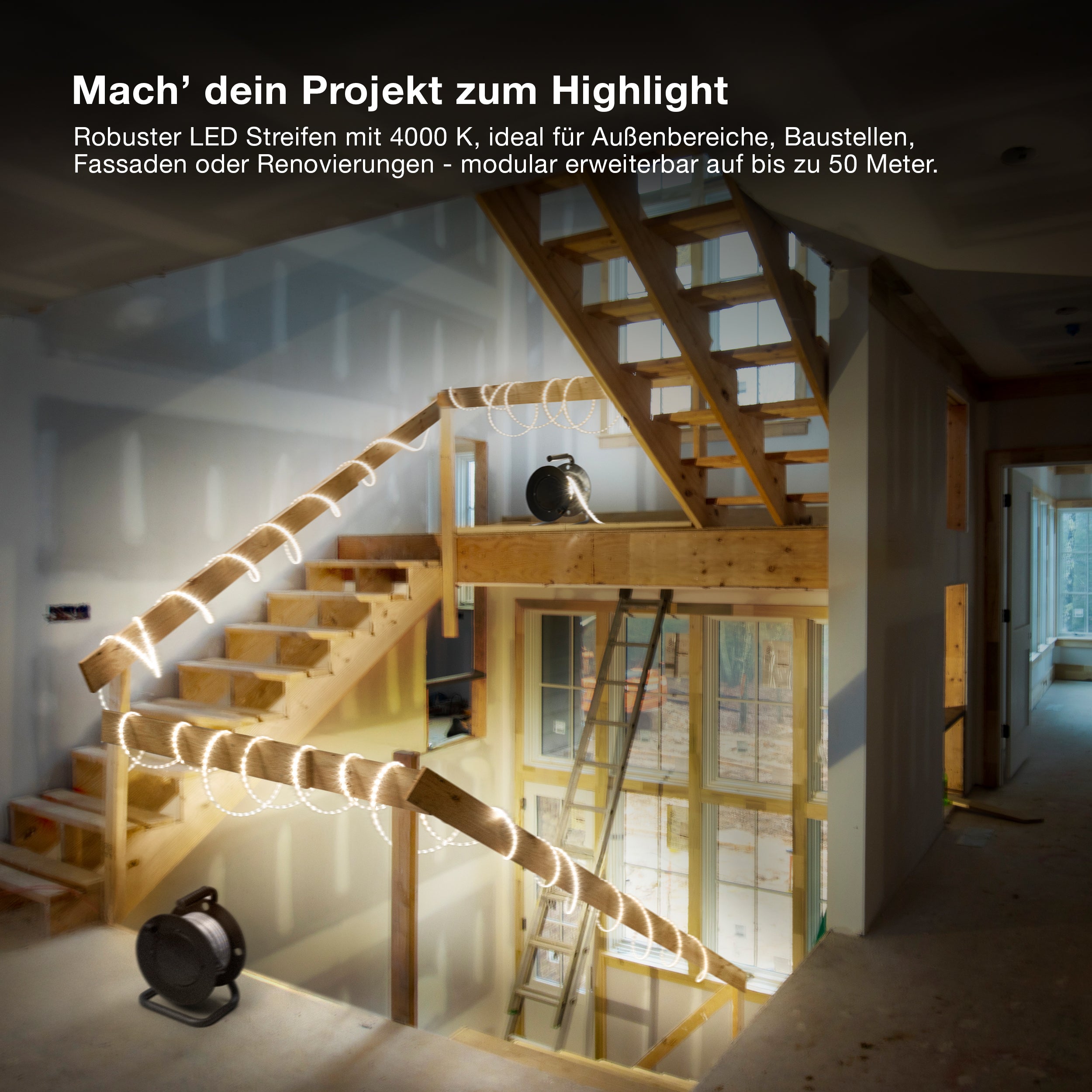 OSRAM OUTDOOR FLEX LED Streifen IP65 Kaltweiß 4000K 15M IP65