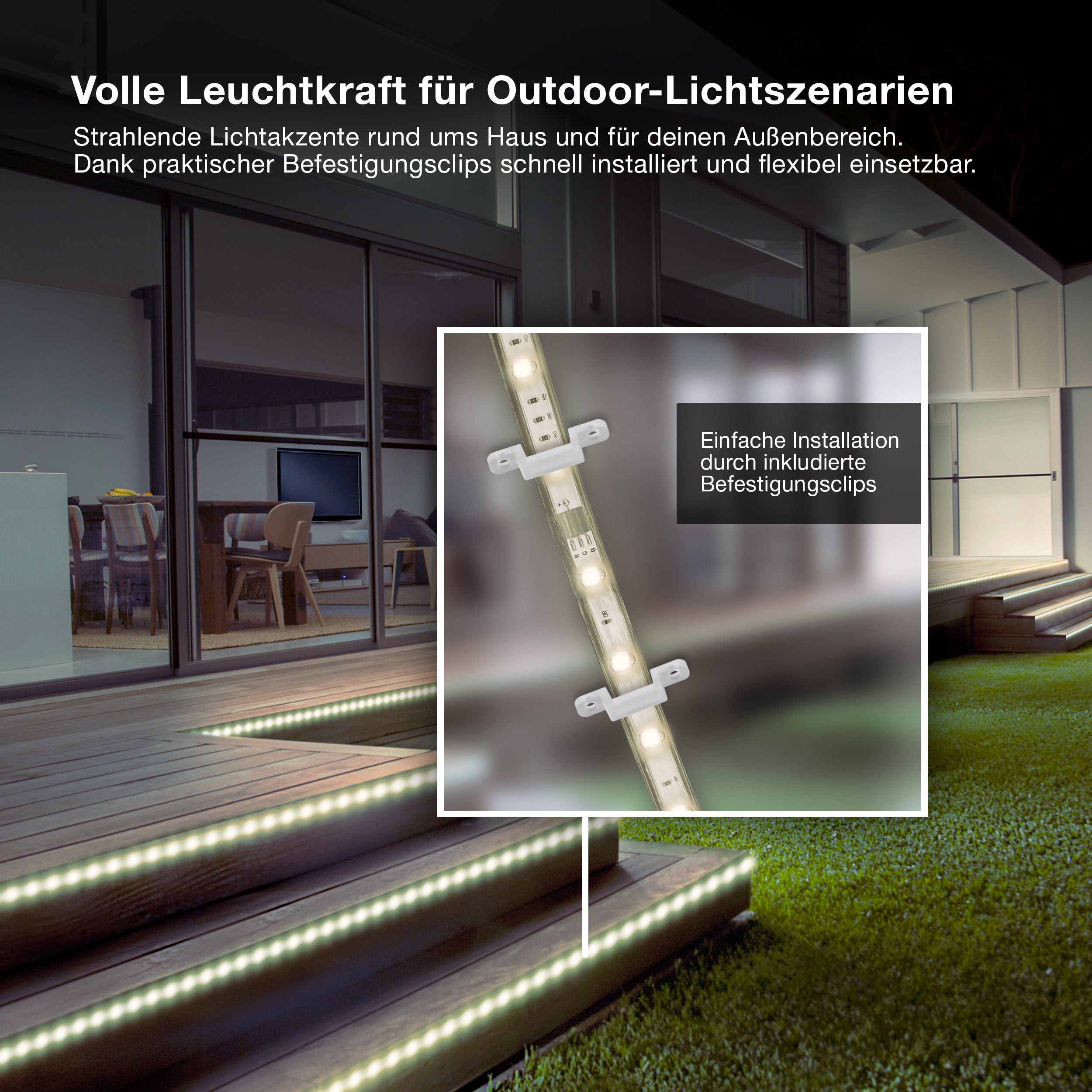 OSRAM OUTDOOR FLEX LED Streifen IP65 Kaltweiß 4000K 15M IP65
