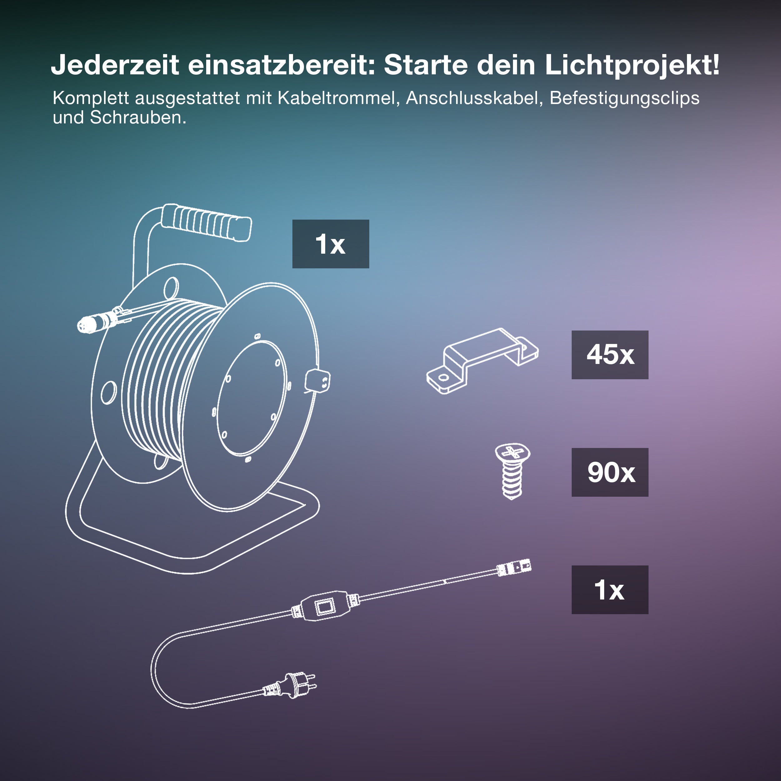 OSRAM OUTDOOR FLEX LED Streifen IP65 Kaltweiß 4000K 15M IP65