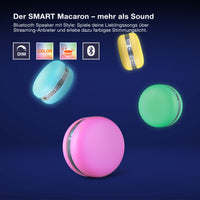 Altavoz OSRAM Bluetooth SMART+ Macaron con control de movimiento y luz LED RGB, color azul