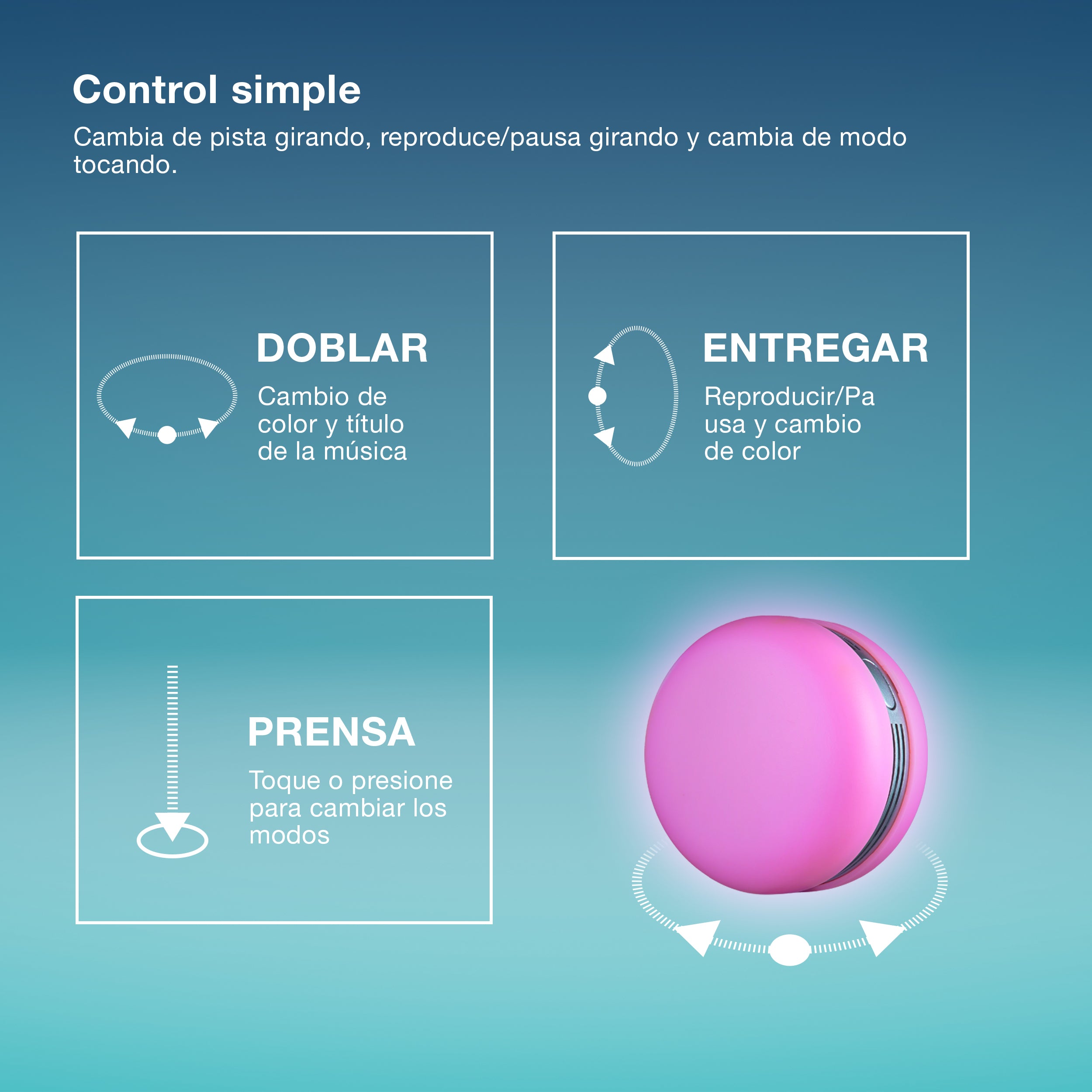 Altavoz OSRAM Bluetooth SMART+ Macaron con control de movimiento y luz LED RGB, amarillo
