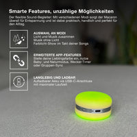 Altavoz OSRAM Bluetooth SMART+ Macaron con control de movimiento y luz LED RGB, amarillo