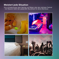 Altavoz OSRAM Bluetooth SMART+ Macaron con control de movimiento y luz LED RGB, amarillo