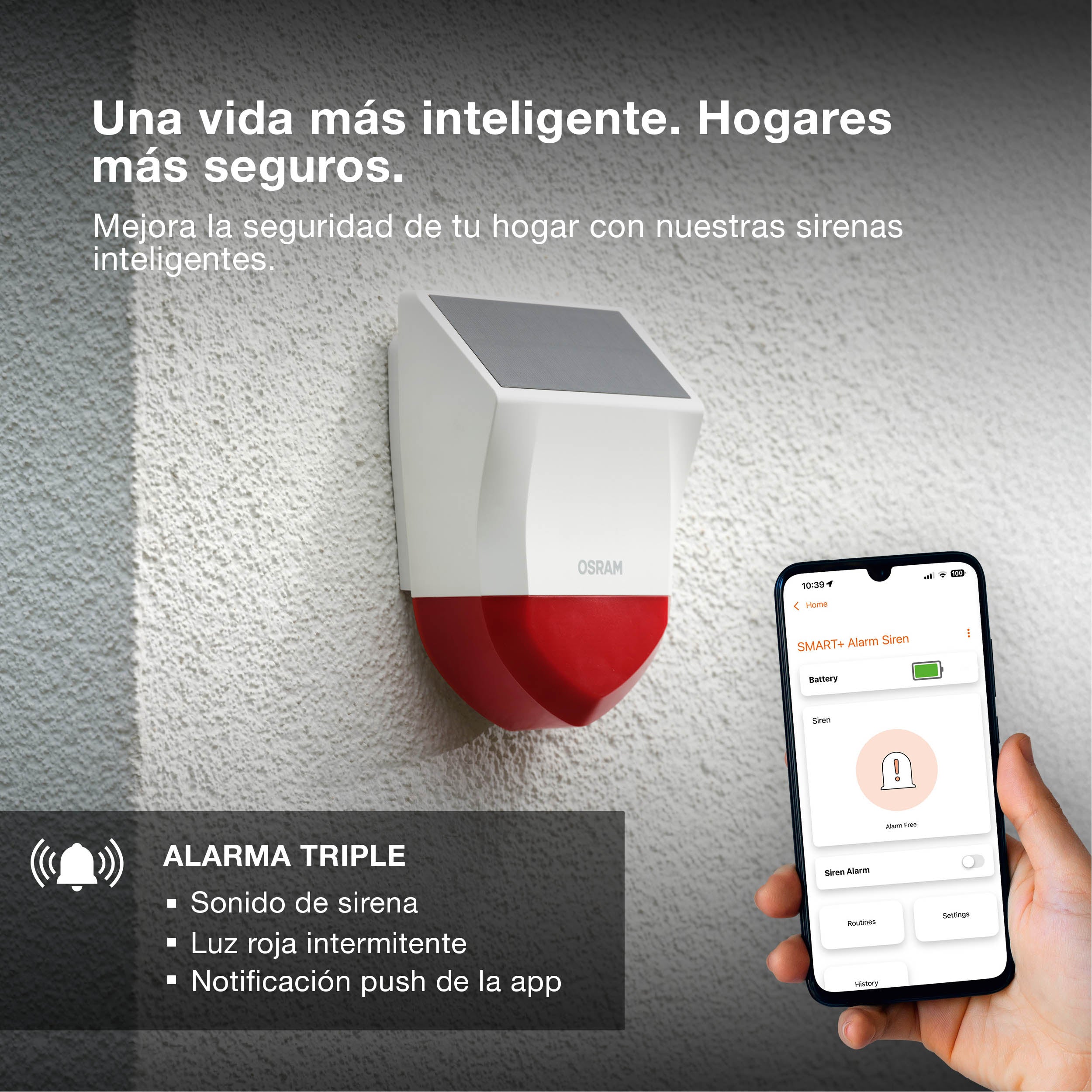 Sirena exterior OSRAM SMART+ con tecnología WiFi