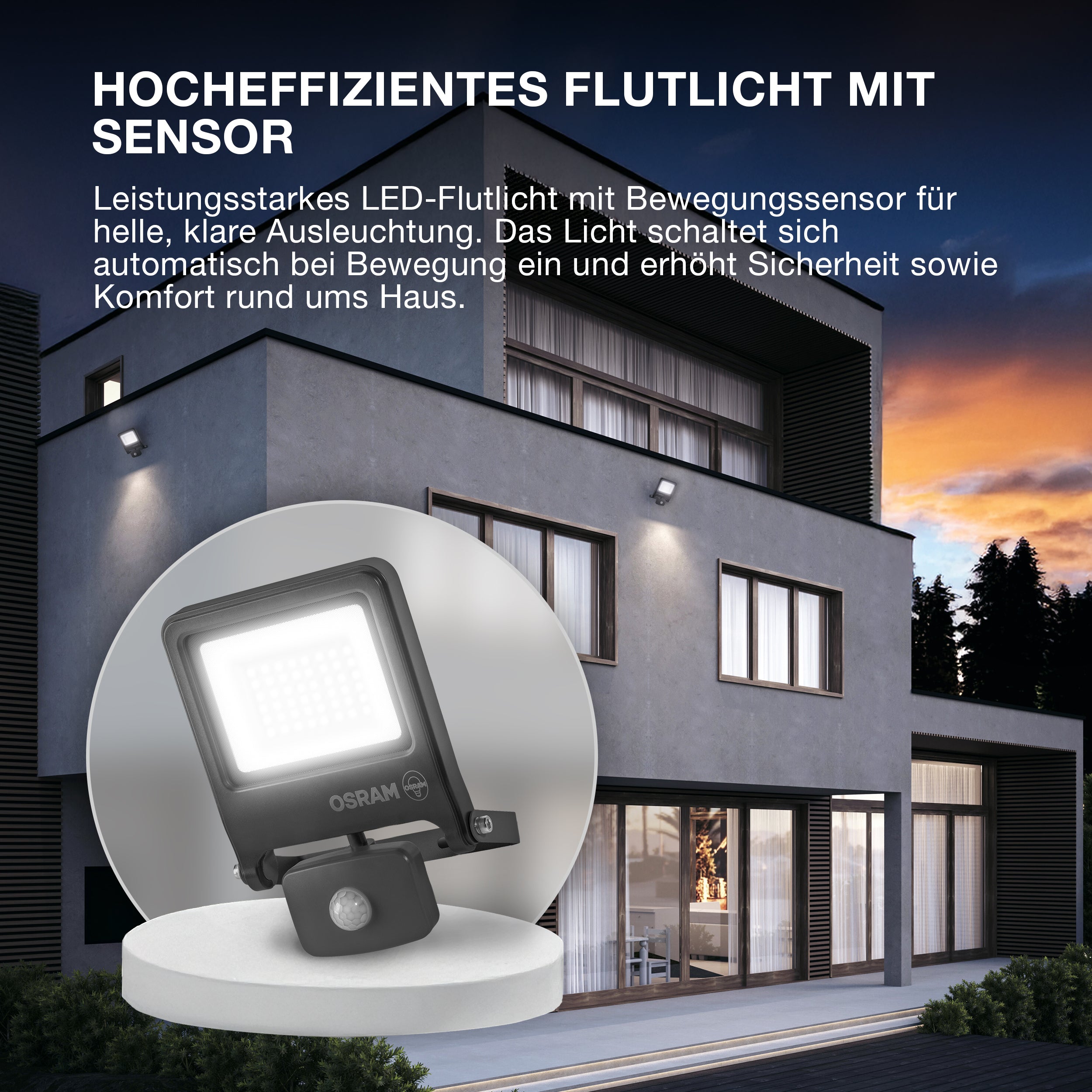 OSRAM ENDURA® LED Strahler Sensor 30W / 3000K Warmweiß