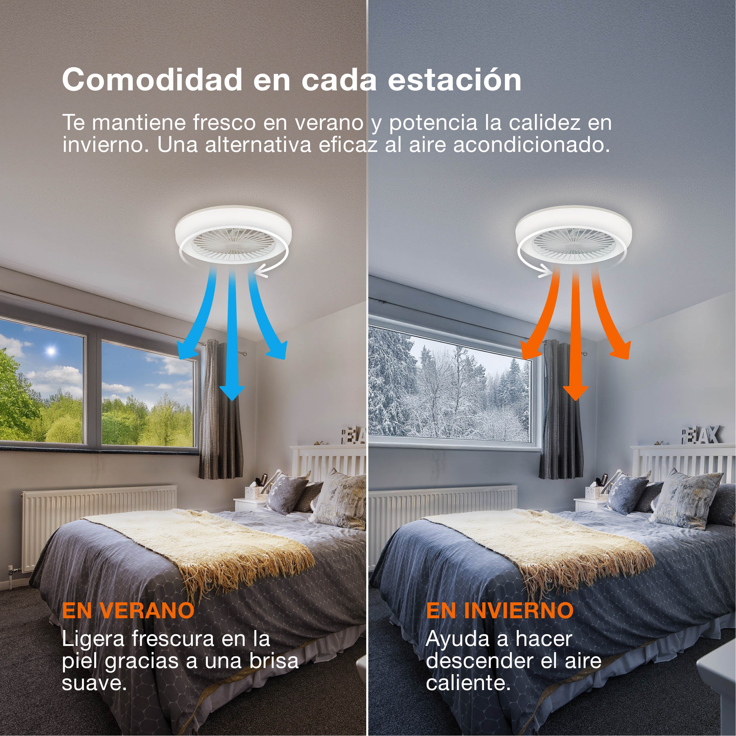 Ventilador de techo LED OSRAM Caju, madera negra, 48 W, 1320 mm, 1120 lm, CCT