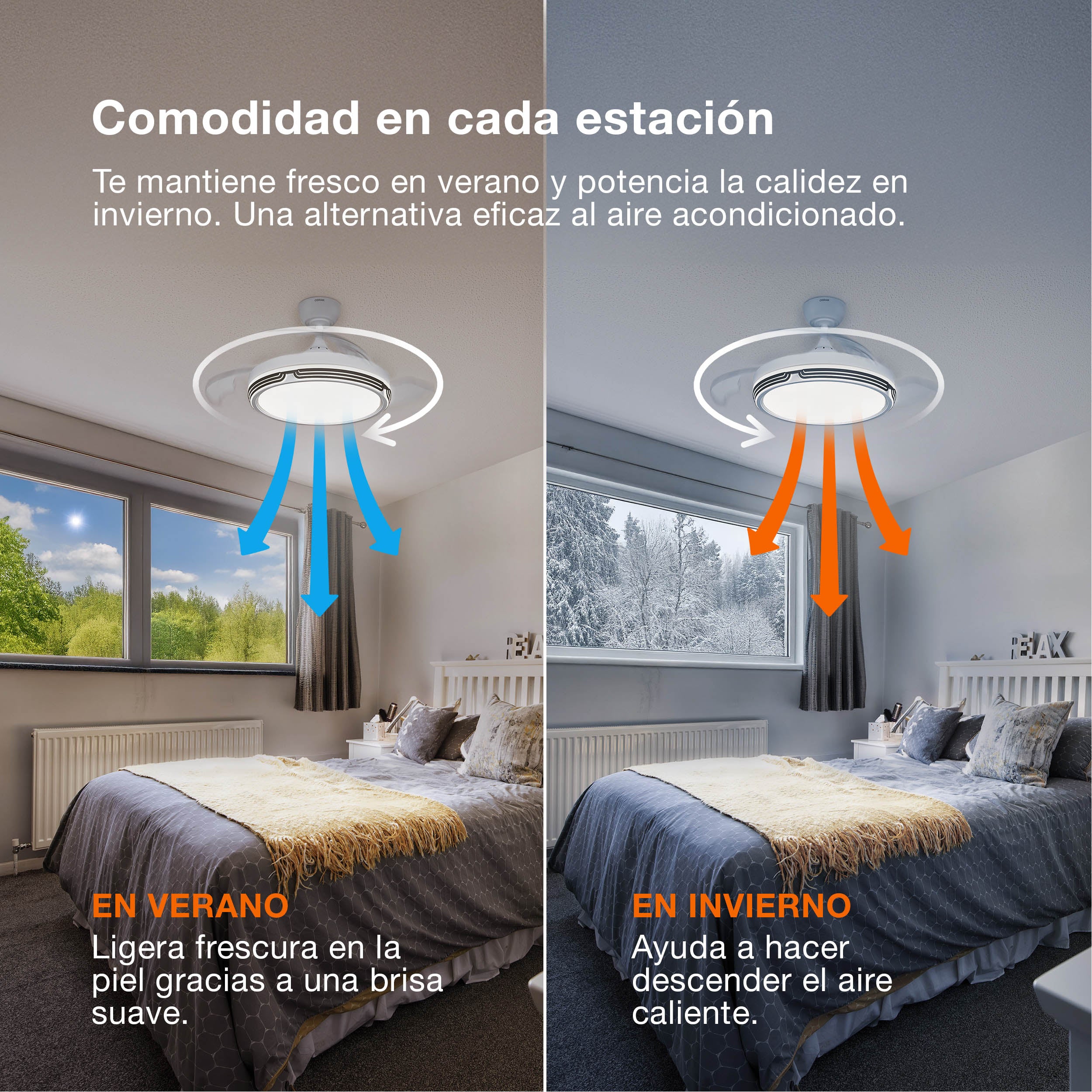 OSRAM LED Deckenventilator Cierzo 1220mm 60W CCT RGB