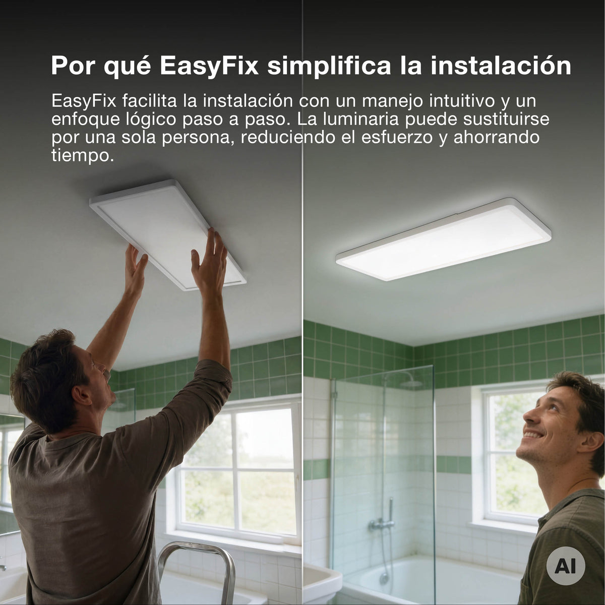OSRAM Matter SMART+ PLANON SLIM EASYFIX LED Panel Backlight Deckenleuchte 58X20cm RGBTW DIM IP54, schwarz