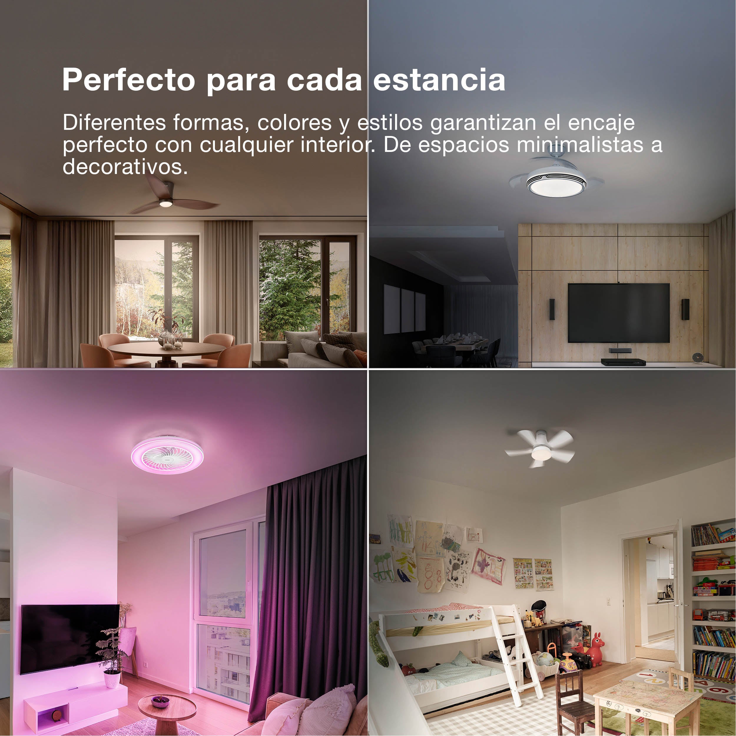 Ventilador de techo LED OSRAM Caju, madera negra, 48 W, 1320 mm, 1120 lm, CCT