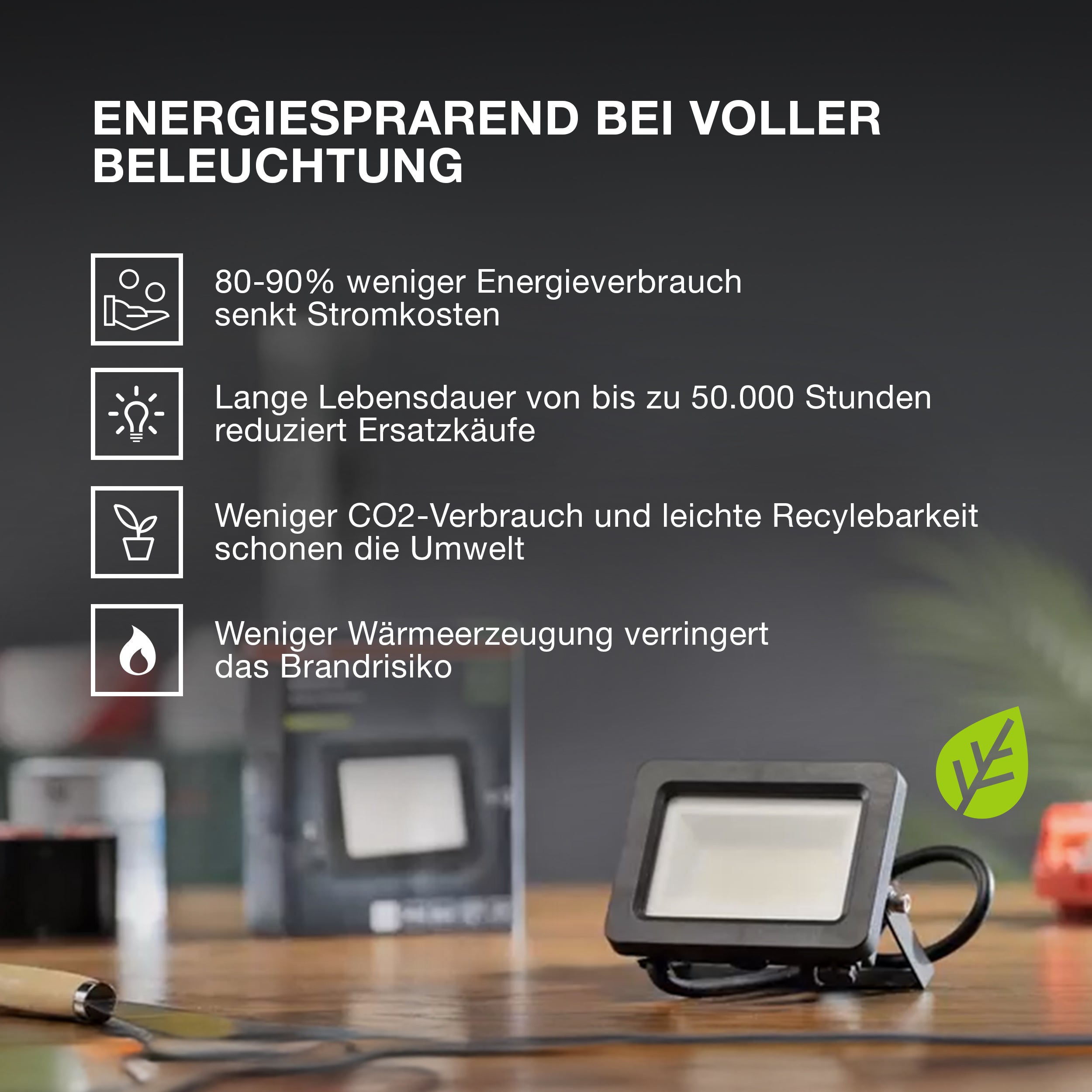 Proyectores OSRAM EFICIENCIA ENERGÉTICA Foco, 10W, 4000K Gris Oscuro