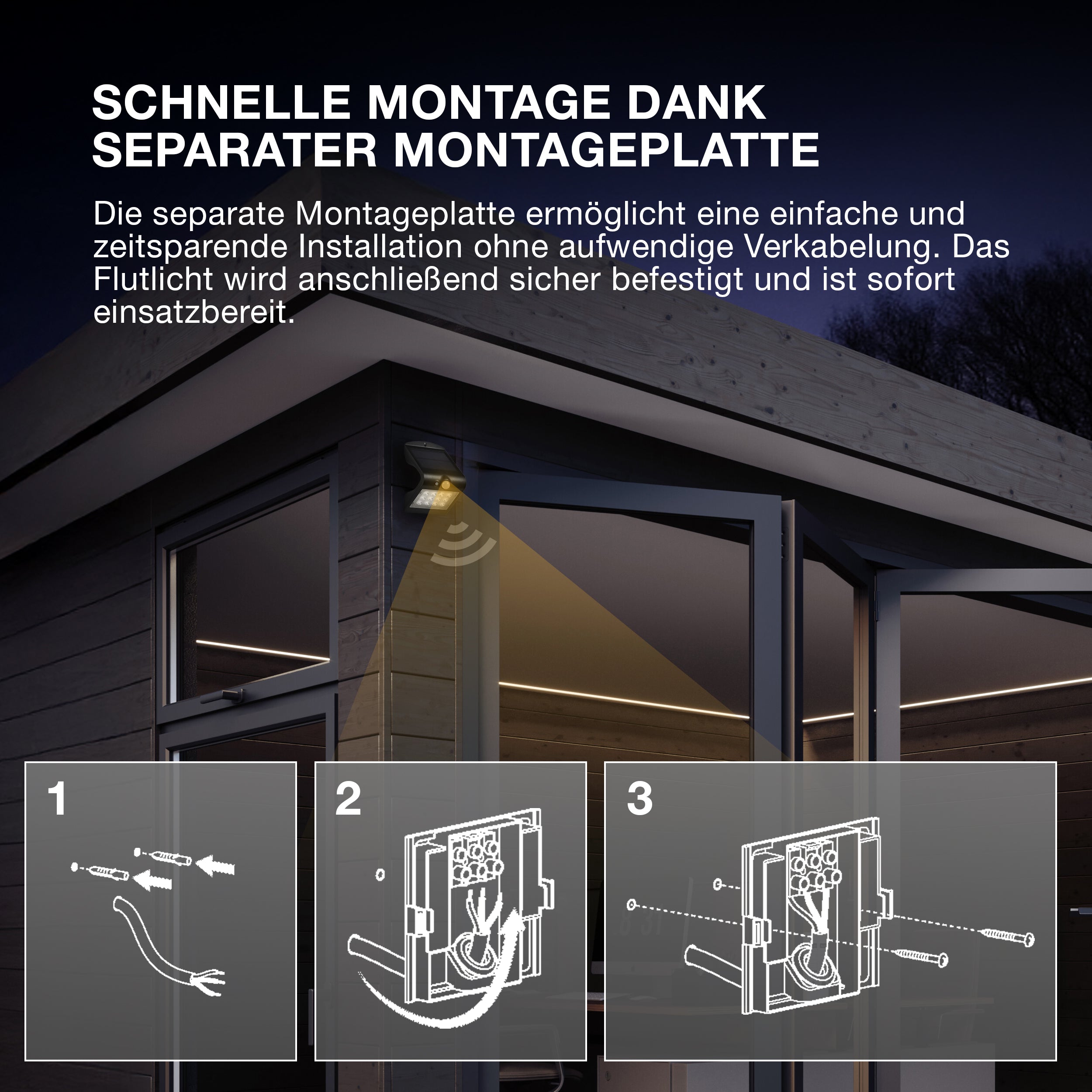 OSRAM ENDURA LED-Flutlicht Flood Solar 840 10W