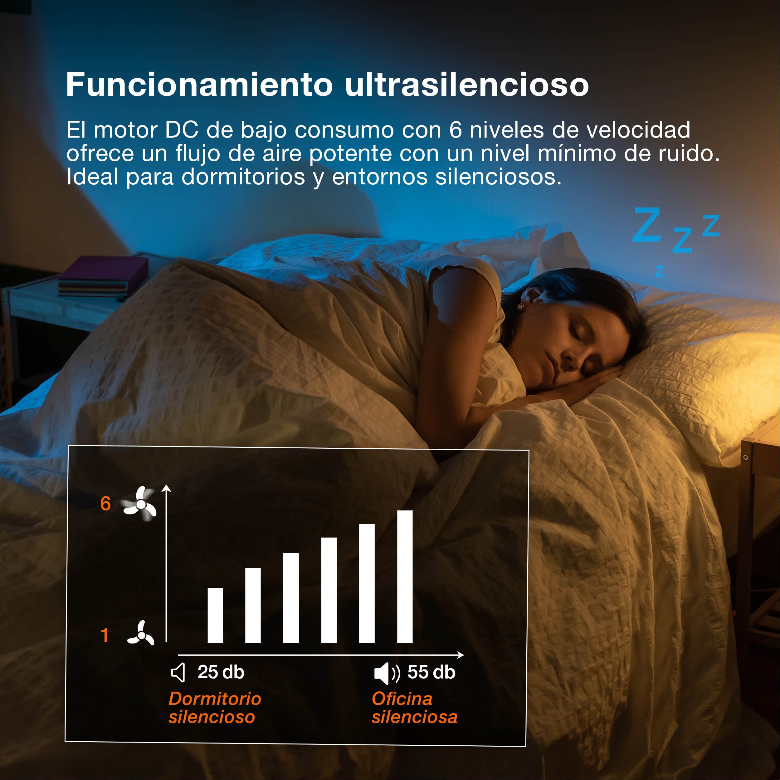 Ventilador de techo LED OSRAM Caju, madera negra, 48 W, 1320 mm, 1120 lm, CCT