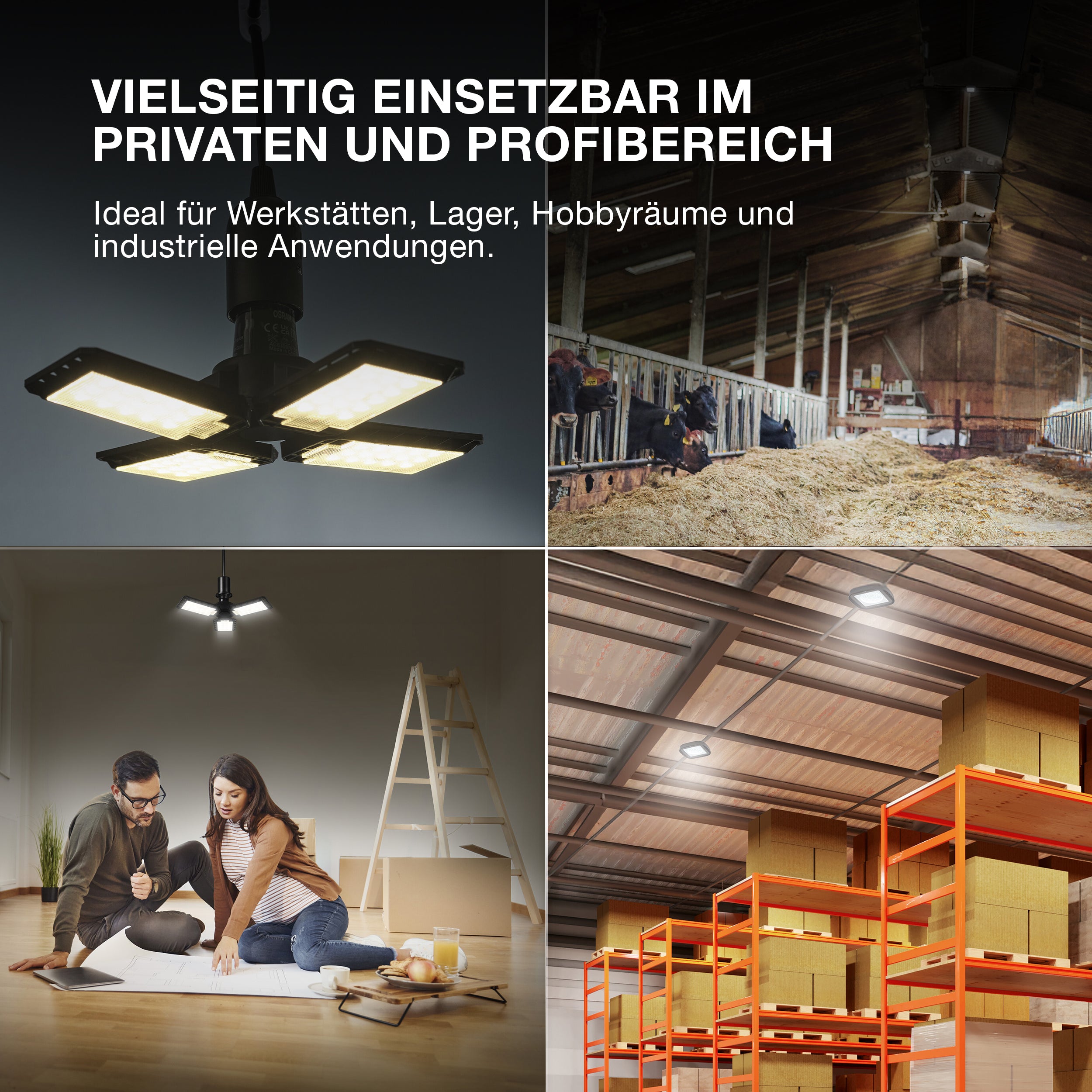 OSRAM Highbay Ufo Deckenleuchte 80W 865 IP65 schwarz