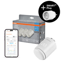 OFERTA - OSRAM SMART+ Termostato de calefacción inteligente con Wi-Fi, 4,5 V, blanco, paquete de 3, 2.ª generación + SMART+ Plug gratis