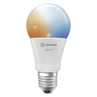 LEDVANCE SMART+ WiFi Classic Temperatura de color regulable  en forma de A, bombilla LED, mate, 9,5 W, (equivalente a 75 W), 1055 lm, Temperatura de color regulable , Wi-Fi, compatible con altavoces inteligentes, regulable