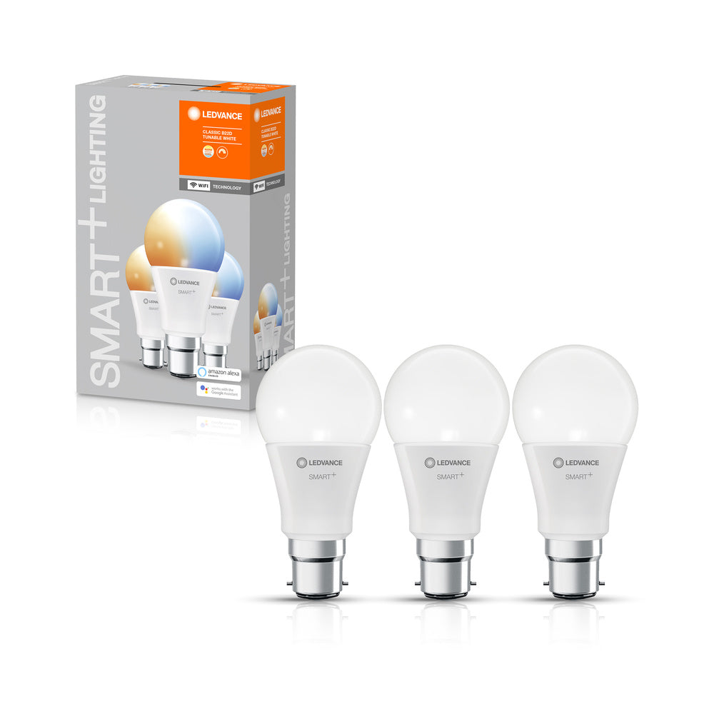 LEDVANCE SMART+ Wifi Classic LED Lampe Tunable White 60 9W B22d, 806 lm, 2700…6500, 3er Pack-LEDVANCE Shop