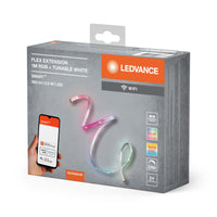 LEDVANCE SMART+ tiras LED decorativas de 1 m con RGB TW, transparentes, de silicona, regulables, protección IP20, para iluminación indirecta en interiores