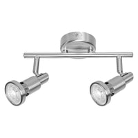 Foco LED OSRAM PLATA CEPILLADA GU10 2 x 2,6 W, 460 lm, 2700 K, blanco cálido