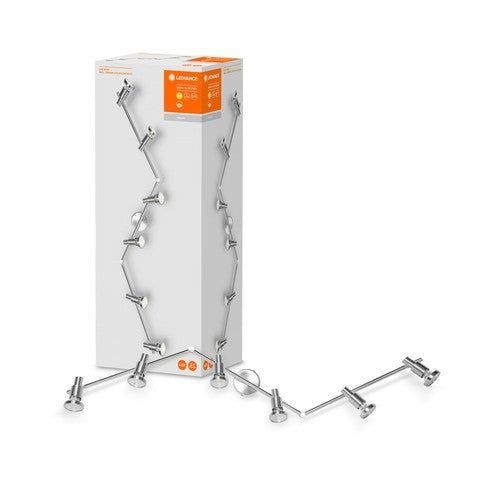 LEDVANCE LED Spotlight, 6-flammiger hochwertiger Spotstrahler aus Aluminium, geeignet für Wand und Decke Innen, austauschbare GU10-Leuchtmittel enthalten, Warmweiß (2700K), 3W, LED SPOT GU10 6x3W-Deckenleuchten-LEDVANCE Shop