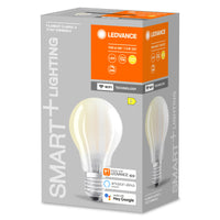 LEDVANCE SMART+ WiFi Filamento Classic regulable, lámpara LED, cristal sin plomo, mate, 7,5 W, (antes 75 W), 1055 lm, blanco cálido, 2700 K, Wi-Fi, compatible con altavoces inteligentes, regulable