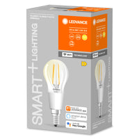 LEDVANCE SMART+ Mini bombilla de filamento regulable con WiFi, bombilla LED, cristal sin plomo, transparente, 4 W, (equivalente a 40 W), 470 lm, blanco cálido, 2700 K, Wi-Fi, compatible con altavoces inteligentes, regulable