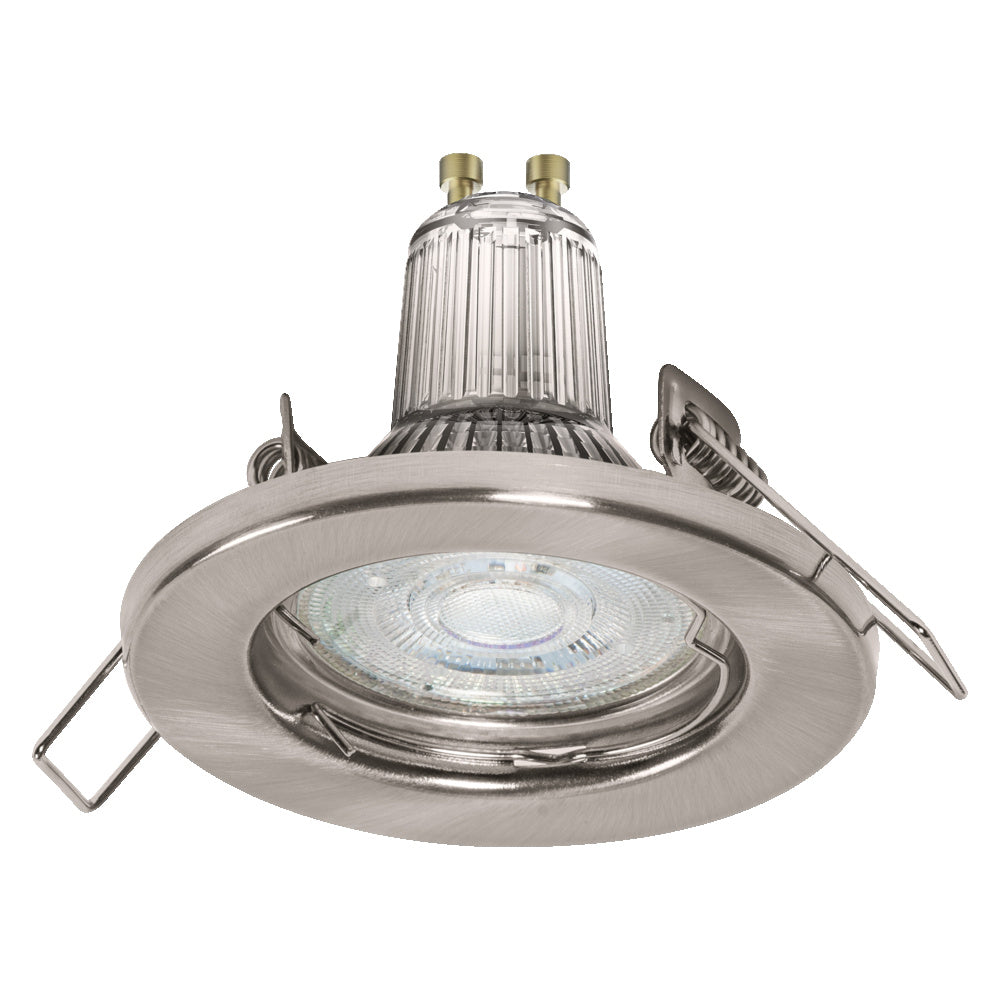 LEDVANCE LED SPOT SET RECESS ESSENTIAL GU10 5x2.6W GU10 Brushed Nickel, 230 lm, 2700 K, Warmweiß, 5er Pack-LEDVANCE Shop