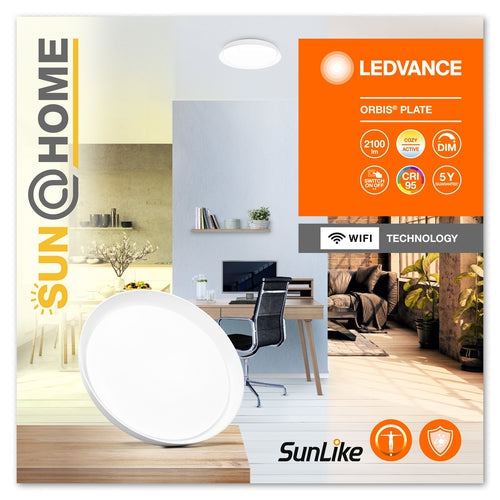 LEDVANCE Wifi SUN@HOME ORBIS PLATE Deckenleuchte 43cm 26W / 2200-5000K B-Ware-Deckenleuchten-LEDVANCE Shop