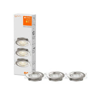 LEDVANCE LED Einbaustrahler, Ø 90mm, 3er Set, 3x 5W, Warmweiß, Stufenlos Dimmbar per Wandschalter, grau-Einbaustrahler & Spots-LEDVANCE Shop