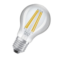 LEDVANCE LED CLASSIC A EFICIENCIA ENERGÉTICA A S , lámpara LED, cristal sin plomo, transparente, 7,2 W, (equivalente a 100 W), 1521 lm, blanco cálido, 3000 K, clase de eficiencia energética: A, 50 000 h, CRI ≥80