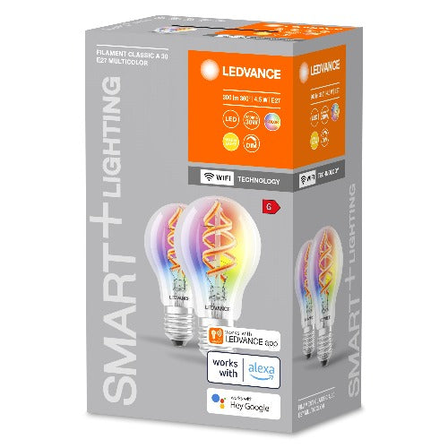 LEDVANCE SMART+ WIFI LED-Lampe RGBW klar 4,5W 300lm Filament-Leuchtmittel-LEDVANCE Shop