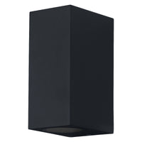 OSRAM ENDURA Classic Lámpara de pared para exterior Square Updown, negra, casquillo GU10 (máx. 35 W), se puede equipar con una bombilla normal o inteligente, variante de iluminación hacia abajo o hacia arriba/abajo, clase de protección IP44