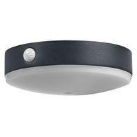Lámpara de pared solar OSRAM ENDURA Style Tossa, luz blanca cálida (3000 K), sensor integrado, funciona sin electricidad, hasta ocho horas de autonomía, clase de protección IP44, color negro
